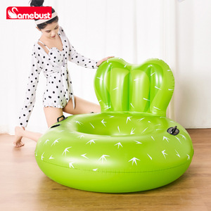 Fauteuil gonflable Cactus Samebust, siège flottant vert en PVC pour adultes, pour piscine - Product Image 3