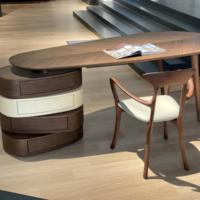 Bureau de direction de luxe en bois massif de frêne, table d'ordinateur moderne avec tiroirs pour bureau et salle d'étude