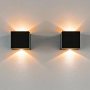 Lámpara de Pared LED Moderna y Sencilla, con Diseño Cúbico, para Interiores y Exteriores, Decoración para Dormitorio, Recargable, con Sensor y Batería - Product Image 6