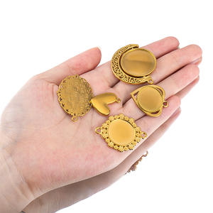 Ciondoli a Forma di Cuore Irregolare in Acciaio Inossidabile 316L, Placcati in Oro 18K, Antiallergici, Inossidabili, Lucidati a Specchio - Product Image 2