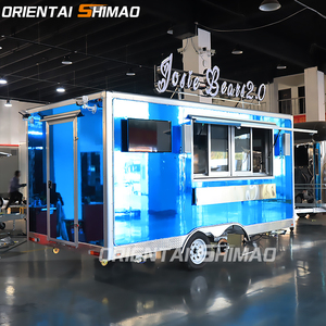 स्टेनलेस स्टील मोबाइल रेस्तरां भोजन कार्ट बार ट्रेलर मोबाइल फूड वैन फूड ट्रक पूर्ण रसोई उपकरण के साथ - Product Image 3