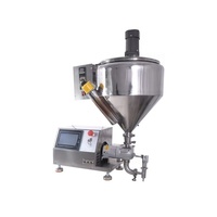 Machine de remplissage et de mélange de sauce chocolatée avec fonction de chauffage et de conservation de la chaleur intégrée, pour emballages en tubes de verre/plastique