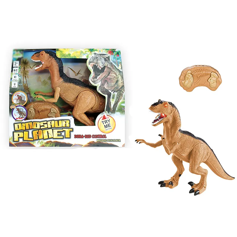 Giganotosaurusモデルシミュレーションリモートコントロール口を開いた恐竜のおもちゃを歩く