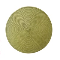 Ensemble de sets de table ronds en tissu naturel isolant thermique, très populaires, style Instagram, adaptés à une utilisation comme sets de table.