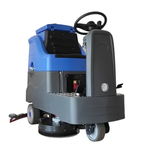 Driving Floor Scrubber Factory Workshop Scrubber Mall Electric Sweeper Sweeping Truck