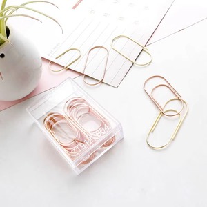 Clips en papier or rose 50 mm, format jumbo, antidérapants, en acier, marque-pages, clips pour mémos, supports de papier de bureau tendance - Product Image 1