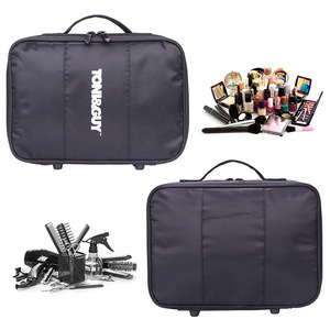 <b>Tool</b> Duffle <b>Bag</b> For Hairdressing Beauty Makeup Salon <b>Tools</b> Storage Handbag Black Top Handle - Product Image 3