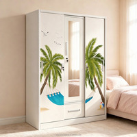 Armoire métallique moderne imprimée, placard en acier modulaire, armoire de rangement antirouille, logo personnalisé pour appartement et salle de rangement