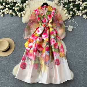 Wholesale Plus Size Spring Wrap Dress High-Quality Cotton Fabric |  Alibaba.com
