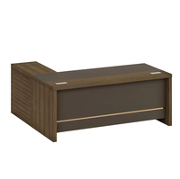 Bureau de direction modulaire extensible en L de luxe, convertible, avec panneaux modernes, en bois, pour usage commercial