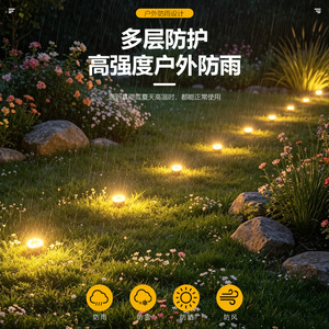 Appareils électriques Xinyao, mini-lampe solaire à 8 LED, étanche, pour jardin, pelouse, allée extérieure - Product Image 3