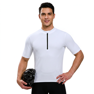Maillot de cyclisme personnalisé pour homme, imprimé par sublimation, respirant, manches courtes, pour VTT et vélo de route, vêtements de cyclisme, logo personnalisé OEM, hauts d'équipe - Product Image 1