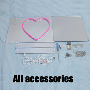 Enseigne au néon en forme de cœur Infinite Abyss Mirror personnalisée Gratuit - Product Image 6