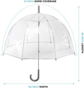 Women's <strong>Clear</strong> Stylish Bubble Umbrella - Product Image 4