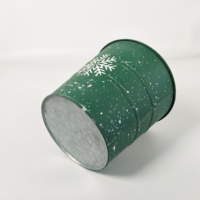 Vente en gros pas cher maison de jardinière ronde étain fleur seau galvanisé plante pots d'herbes pour intérieur jardin et maison balcon décor