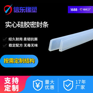 Tira de Sellado de Silicona Personalizada, Transparente, Color Natural, Tamaño No Estándar, Instalación con Tornillos, para Accesorios de Puertas y Ventanas - Product Image 2