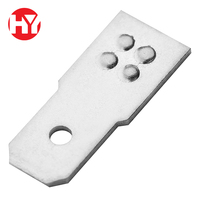 Terminal Kabel 6.35mm Seri 250 OEM Male PCB Ketebalan 0.8mm, Konektor Spade Kuningan Berlapis Timah, Tab Terminal, Quick Disconnect