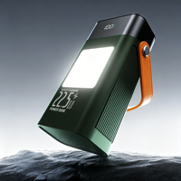 Baterai Li-Polymer 50000/60000mAh 22.5W Pengisian Cepat Power Bank dengan Kabel 4-in-1 yang Dapat Dilepas, Senter LED & Pegangan Jinjing