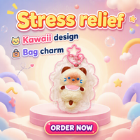 Mini jouet anti-stress en silicone de qualité alimentaire, série animaux chatons mignons, à récupération lente, pour tous les âges