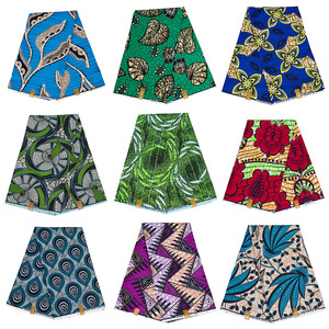 Giá Rẻ Sáp Vải Phi Sáp In 6 Bãi Hai Mặt Polyester In Hình Học Chống Tĩnh Satin Vải Cho May Mặc Dệt - Product Image 2