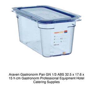 Bac alimentaire ABS GN 1/3 32,5 × 17,6 × 15 h cm, 5,4 L, sans couvercle, -40/+80 ° C Araven - Product Image 2
