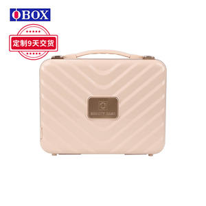 Estuche de belleza con espejo de maquillaje LED, interruptor táctil con luz, caja de almacenamiento de cosméticos portátil, rectangular, para uso doméstico, color rosa - Product Image 5