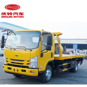 Nuevo Camión de Remolque Plano Amarillo con Plataforma Hidráulica para Transporte de Automóviles y Operaciones de Rescate - Product Image 1