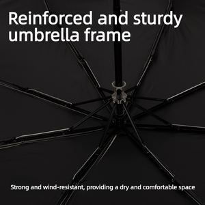 Parapluie pliant personnalisé avec logo OEM, anti-UV, coupe-vent, imperméable, réfléchissant, avec poignée auto-agrippante, pour femme, idéal pour les trajets quotidiens ou comme cadeau. - Product Image 4