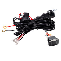 Kit de câblage 40A avec relais et fusible pour barre lumineuse LED de voiture, pour feux de travail LED tout-terrain et conduite automobile