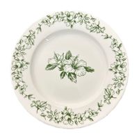 Assiette à dessert en céramique vintage de style pastoral français, rétro, pour servir des fruits, des gâteaux, des pâtes, passe au micro-ondes, passe au lave-vaisselle