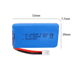 Fábrica <span class=keywords><strong>3</strong></span>,7 V 780mAh 603048 25C baterías de polímero de litio para avión Cuntrol juguete Rc avión juguetes niños Drone batería recargable - Product Image 2