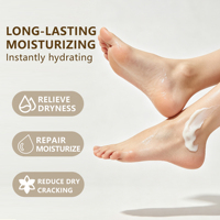 Lotion hydratante et nourrissante pour les pieds au beurre de karité, exfoliante pour soulager les peaux sèches et rugueuses, soin quotidien pour les talons, Milkrect, fabricant OEM