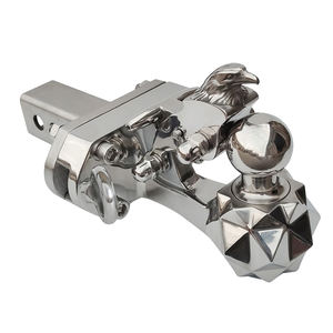 Crochet de remorque en acier inoxydable, compatible avec un récepteur de 2 pouces, <span class=keywords><strong>anneau</strong></span> de suspension et design tête d'aigle, bras d'<span class=keywords><strong>attelage</strong></span> de remorque, accessoires de camping-car - Product Image 6