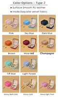 Échantillon Gratuit - Étui de Rangement Portable de Luxe en Cuir PU avec Logo Personnalisé pour Bijoux, Bagues et Colliers - Boîte d'Organisation de Voyage pour Bijoux