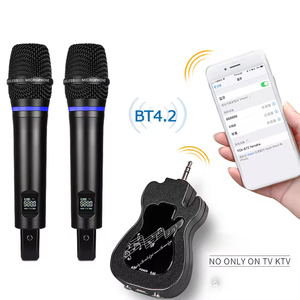 Microphone à main sans fil <span class=keywords><strong>pour</strong></span> Smartphones Nouveau <span class=keywords><strong>micro</strong></span> en métal <span class=keywords><strong>pour</strong></span> diffusion en direct Compatible avec le téléphone et l'ordinateur - Product Image 3