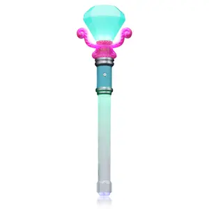 Vareta iluminada mágica para fantasia, princesa, adereços de fantasia, varinha para festas, halloween, natal, cosplay, varinhas