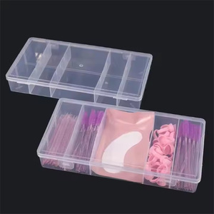 5 Grid Transparent Acrylic Eyelash Extension <b>Storage</b> <b>Box</b> Rectangular Lash <b>Tool</b> Organizer - Product Image 1