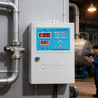 Pengontrol Detektor Kebocoran Gas Presisi Tinggi CAATM 4-20mA 4-Saluran Layar Digital Didukung Aplikasi Kontrol Alarm Strobo
