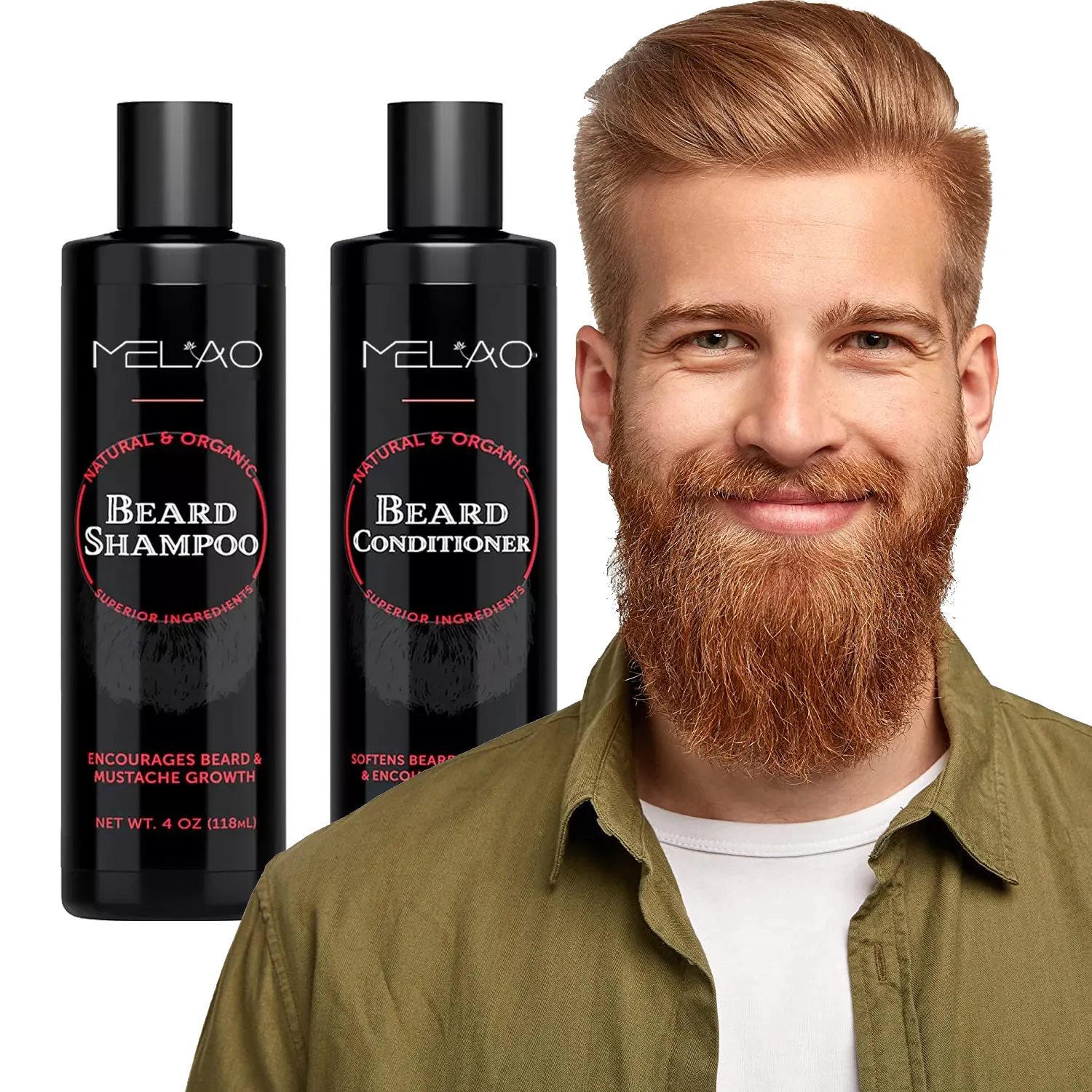 Champú y acondicionador para el crecimiento de la barba, conjunto para el mejor aspecto, cuidado del vello Facial, Kits de lavado