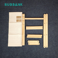 Subbank Lit pour animaux de compagnie en bois personnalisé, Nid en lin vierge pour sublimation, Démontable et lavable, pour chiens et chats, Impression offset, Portable, Classique