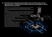 Émetteur radio HOSHI Flysky Noble NB4 Pro+ 2.4G 18CH AFHDS3 avec écran tactile 3.5 pouces, résolution 4096, charge sans fil Qi pour RC