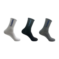 Chaussettes de sport personnalisées midi pour hommes de qualité en coton tricoté blanc en polyester avec motif de lettres quatre saisons adaptées