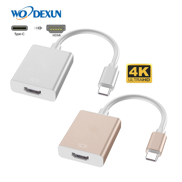 Type C to HDMI-compatible USB C to HDMI Video Cable Type-C to HDMI Display Adapter USB3.1 4K 60Hz Converter for MacBook Laptop