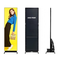 Totem LED Pubblicitario WiFi USB Portatile per Interni ed Esterni, Display Digitale HD P1.25 P2.5 Pieghevole per Eventi e Negozi