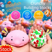 Set Bola Ikan Blob Empuk Renyah Buatan Tangan Grosir, Mainan Isi Blok Bangunan, Mainan Remas, Suara ASMR, Pereda Stres Sensorik, Mainan Fidget