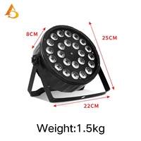Projecteur PAR LED RGBW 4-en-1 24x12W à télécommande DMX512 en plastique