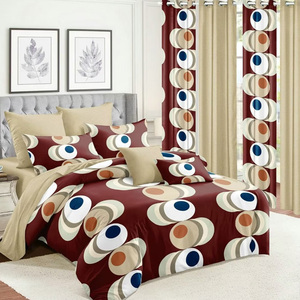 Cortinas impresas para dormitorio, juego <span class=keywords><strong>de</strong></span> <span class=keywords><strong>sábanas</strong></span> con cortina, precio barato, venta al por mayor - Product Image 6