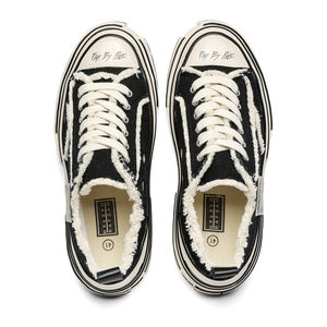 Zapatillas Retro de Lona Desgastada para Hombre - Estilo Gótico Punk de Suela Gruesa con Opciones de Logotipo y Material Personalizados - Product Image 2