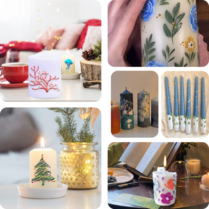 Kit de Pintura para Velas OSBORN de 24 Piezas con Rotuladores de Cera para Manualidades Familiares, Regalos de Cumpleaños y Navidad - Product Image 6