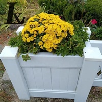 LIANNGXIN PVC Vinyl Plastic blanc Jardinière extérieure Jardinière